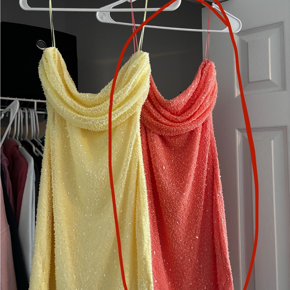 Windsor Coral Beaded Dress